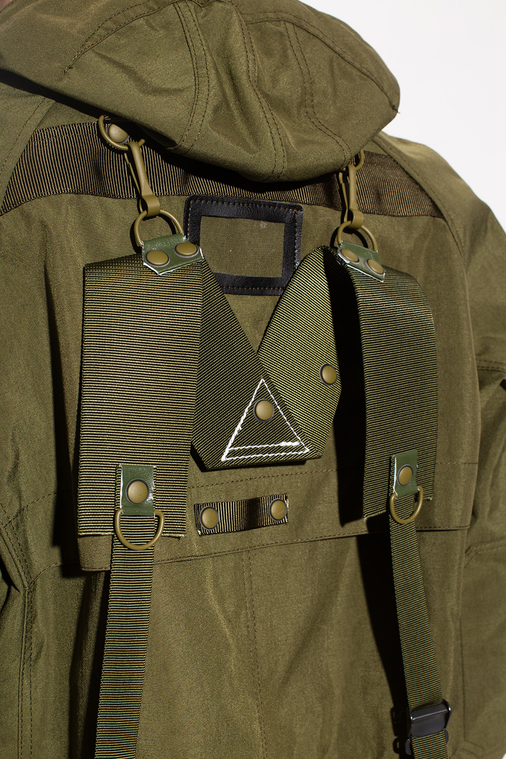 x C.P. Company 3L Goggles parka in black - Junya Watanabe